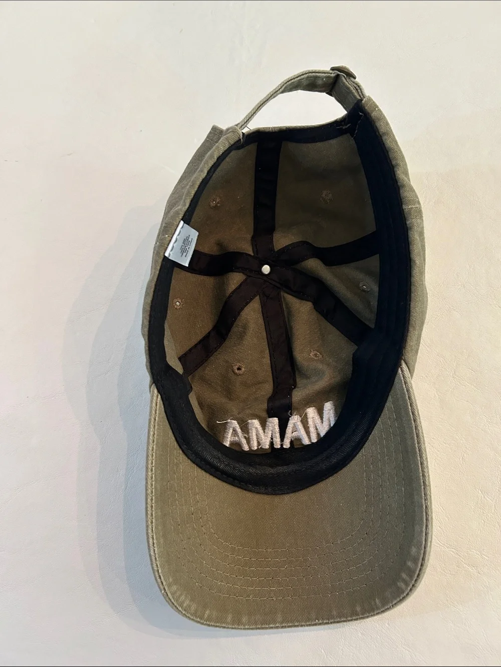 MAMA Embroidered Olive Hat